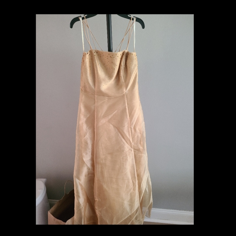 Elegant Gold Evening Dress